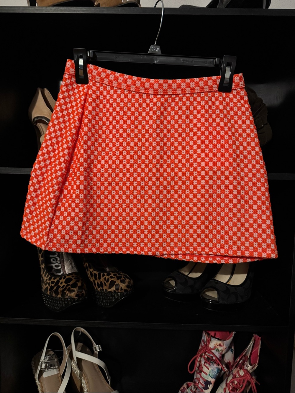 Roxy Red and White Floral-Print Mini Skirt